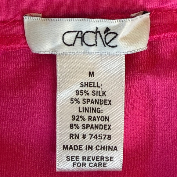 Caché Y2K Silk Scarf/Handkerchief Print Strapless Top Floral Bandana Hem - Picture 16 of 16